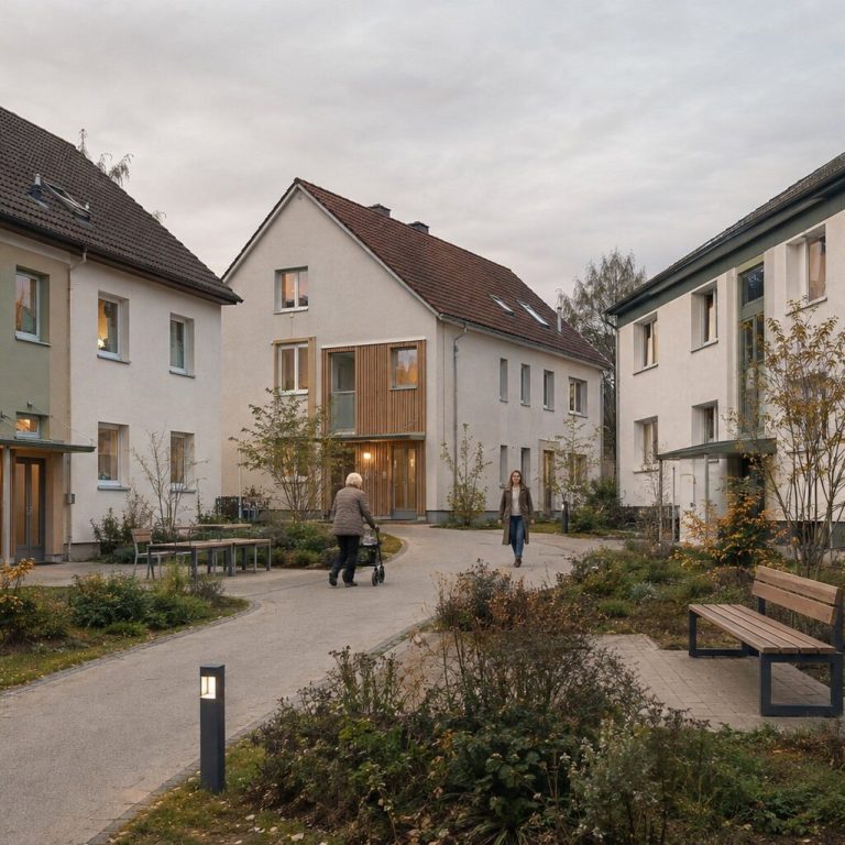 Bestandsensemble · KI-Konzeptvisualisierung KI-Konzeptvisualisierung eines behutsam erneuerten Bestandsensembles in Grünberg